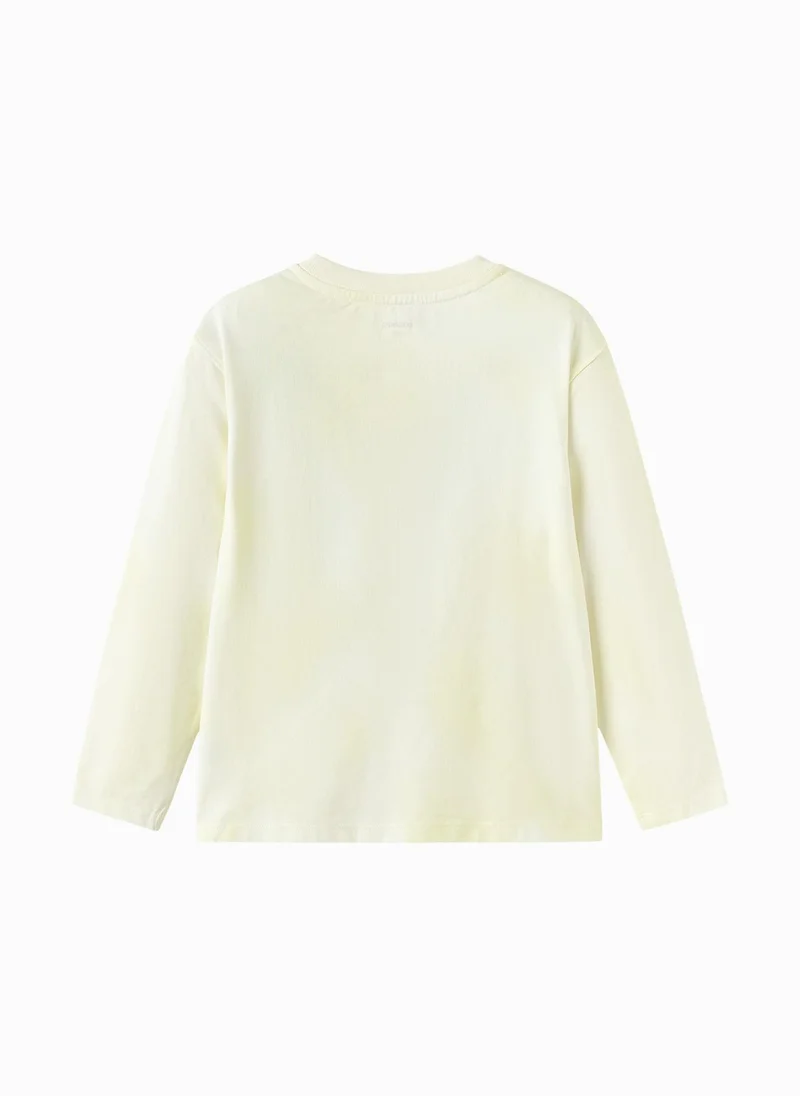 Balabala Yellow Kids Boys Round v-neck long-sleeved T-shirt for Men | Best Price UAE